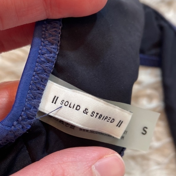 SOLID & STRIPED Blue and White Bikini - Picture 3 of 8